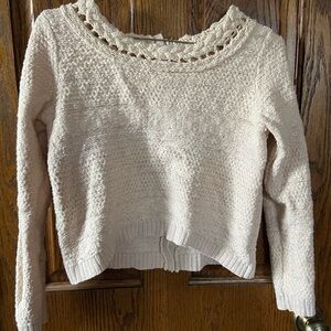 Moth Cream Textured Women's Sweater